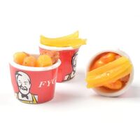1:12 Dollhouse Accessories Miniatures Play Food Fried Chicken Bucket Miniature