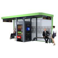Modern Waiting Solar Bus Shelter Vending Machine Design Smart Air Conditioning Bus Shelter