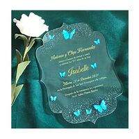 Acrylic Invitations, Butterfly Acrylic Sweet 16th Birthday Invitations, Acrylic Baby Shower Invitations