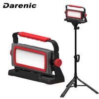 Darenic Rechargeable 3000LM LED Floodlight Work Light with Multifunctional Tripod for Auto Repair Outdoor Lighting