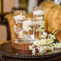 Decorated wedding accessories floating candles activated with water