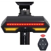 Rainproof intelligent remote control, super bright turn signal, rear light rechargeable mountain bike light CE FCC WHY