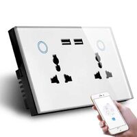 Smart Home Wifi Switch Universal Wall Dual Outlet and USB Charger Outlet
