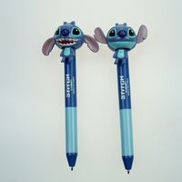 BSCI 2021 toy needle cartoon brush cartoon character blue needle big head retractable pen