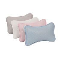 2022 wholesale Luxury bone-shaped breathable 3D mesh bath cushion with anti-slip suction cups