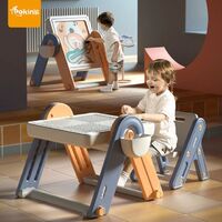 2022 Free Dismantling Magnetic Drawing Board Living Room Drawing Board Toy Baby Chair and Block Table Set Drawing Board