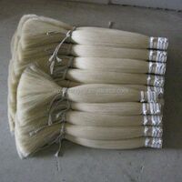 25-40 inch white bow hair 100% ponytail hair