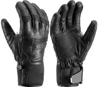 Split Finger Waterproof Snowboard Insulated Leather, Hipora Waterproof Cover, Fleece Lined Men's Winter Full Finger Ski Gloves