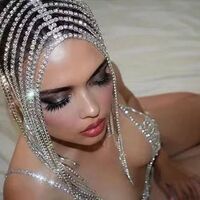 Shiny Rhinestone Head with Hair Chain Long Tassel Crystal Bridal Headwear Women Hair Accessories