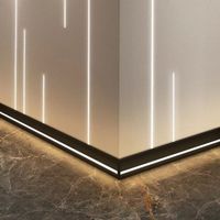 Aluminium Skirting LED Profile Skirting Skirting Board with LED Light