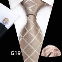 Custom Luxury Tie Striped Jacquard Tie Men's Casual Silk Tie