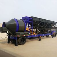 Factory price 75m3/h prefab dry portable ready mobile small concrete batching plant for sale