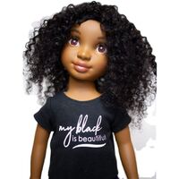 Custom Black African American Pretty Girl Doll, Realistic Look Vivid 18 Inch Reborn Baby Girl Doll, Black Fashion Doll for Kids