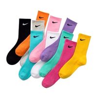 Amazon Hot Sale Premium Quality Affordable Brand Logo Cotton Socks Mens Adult Size Gifts Sports Deodorant NK Socks