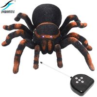 4-Way Infrared Remote Control Spider Eye Glow Halloween Simulation Horror Plush Plush Remote Control Tricky Scary Soft Prank Toys