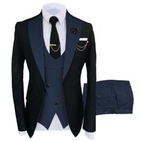 High Quality Men's Men's Suit 3 Piece Blazer Tank Top Pants Suit Men's Single Breasted Wedding Suit