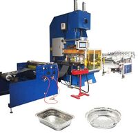 Fully automatic machine for the production of tray plate with disposable aluminum foil
