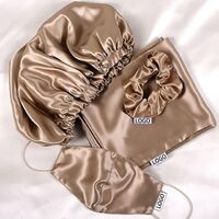 Silk Bandana Hat and Pillowcase Silk 100% Pure Mulberry Silk Pillowcase and Hat Set