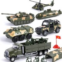 Children's armored car model, toy car kit made of YM-L109 alloy for retractable military tanks