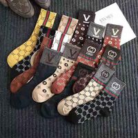 5 Pairs/Set Wholesale High Quality Classic Fashion Jacquard Brand Socks Men GG Socks Hot Sale Girls Cotton Logo Socks in Stock