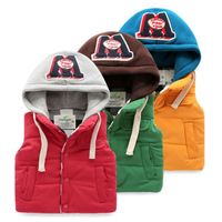 China supplier kids boy winter thickening hoodie vest