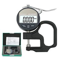 0.001mm Micrometer Digital Dial Thickness Gauge Plastic Film Leather Paper Inch Measuring Tool Thickness Gauge