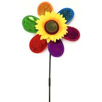 Factory direct single-layer flash belt sunflower windmill children's hand-held toys kindergarten activity display