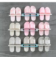 Popular Foldable Slipper Rack Shoe Rack Wall Mounted Hanging Adjustable Corner 3-in-1 Bathroom Organizer