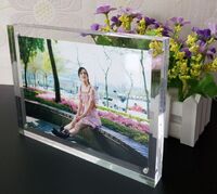 acrylic display photo frame, plexiglass magnet photo frame
