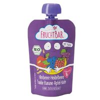 Fruchtbar Organic puree porridge with raspberry-cranberry-grape-banana-apple-oat for baby food 100g