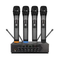 Price of 4-channel professional UHF wireless microphone with stage performance