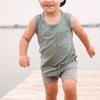 Wholesale Kids Soft Rib Pocket Vest Baby Boy Clothing Set Boy Vest