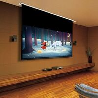 Ceiling Embedded 3D 4K Pull Tab Tension Luxury Motorized Projector Projection Screen Hidden in Ceiling Save Space