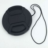 Factory Customized Logo and Different Size DSLR Camera 52mm 58mm Snap-On Center Pinch Lens Cap for Nikon, Canon, Sony