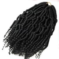 crochet spring twist braids hair extensions 2019 new synthetic soft ombre curly faux locs extension crochet hair