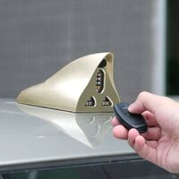 New solar magnetic car antenna shark fin roof tail flashing LED car warning light remote control car accessories D10B