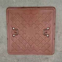 500*500mm EN124 composite material er best price manufacturing manhole cover with two handles