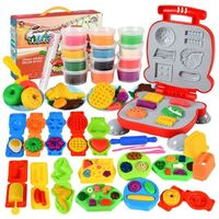 YM-W0162 Fun Burger Color Mud Noodle Machine Plasticine Toy Ultra Light Clay Handmade DIY Mould Set Small Box