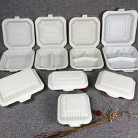 Z9 Biodegradable Disposable Corn Starch Lunch Box Restaurant Tableware Tableware Plastic Packaging Corn Starch Food Container