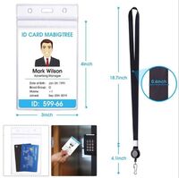 Wholesale Free Sample Offer Hot Sale Lanyard Black Retractable Badge Reel With ID Card Holder Badge Reel Clip