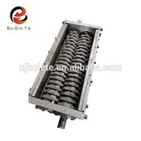 520x400 model cardboard/rubber/pet bottle/wood/food/two shaft shredder machine cavity box blade