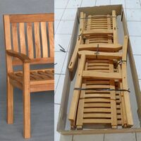 Teak Patio Bench Outdoor Furniture Garden Bench Solid Teak, Detachable