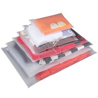 Custom Logo Printing Slides Matte/Frosted Biodegradable Zipper Plastic Bag Clothing T-Shirt Plastic Zipper Bag With Own Logo