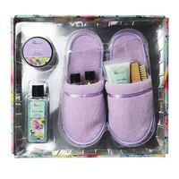 Wholesale Luxury Valentine's Day Lavender Slippers Gift Set Accessories Relaxing Organic Ladies Christmas Bath Gift Set
