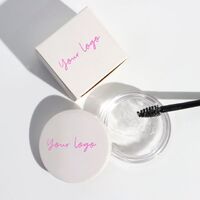 Private Label Cosmetics Vegan Eyebrow Wax Styling Tinted Waterproof Transparent Eyebrow Soap Gel