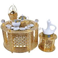 Arabic style hot sale porcelain tea cup and saucer with Ethiopian cutlery coffee cup holder