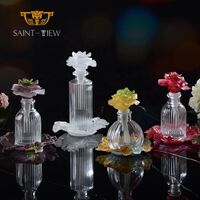 ON SALE Empty Crystal Glass Reusable Perfume Bottle Clear Crystal Dresser Decoration