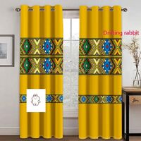 Luxury Ethiopian Traditional Design Curtains Saba and Telet for Living Room Blackout Curtains