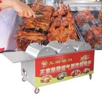 Commercial Snack Food Equipment Charcoal Grill with Wheels Roast Chicken Stove