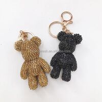 Metal Bear Rhinestone Bear Key Chain Pendant Gift